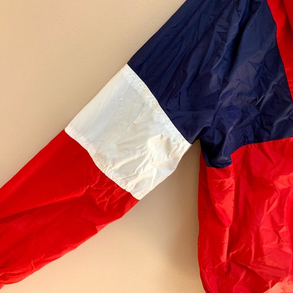 Red, White, and Blue Colorblock Windbreaker - Picture 3 of 4